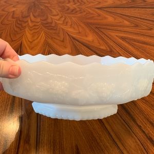 Anchor Hocking Fire King Milk Glass Centerpiece